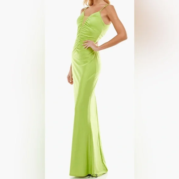 Jump | Dresses | Jump Apparel Shirred Satin Gown Nwt | Poshmark